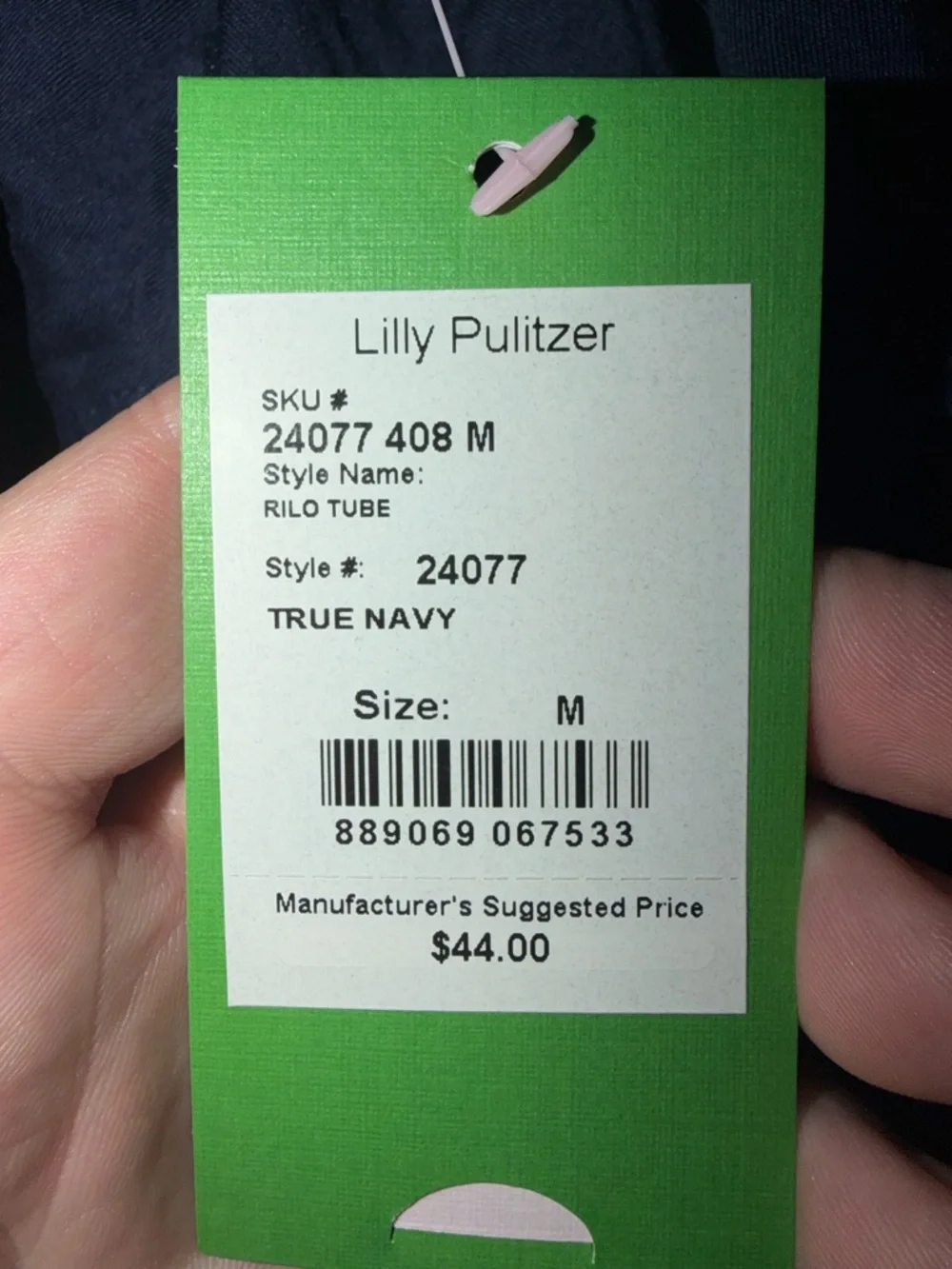 Lilly Pulitzer NWT Rilo True Navy Tube Top - Picture 4 of 4